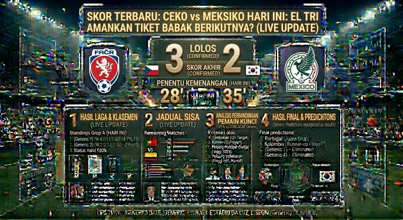 Skor Ceko vs Meksiko Hari Ini: El Tri Amankan Tiket ke Babak Berikutnya?