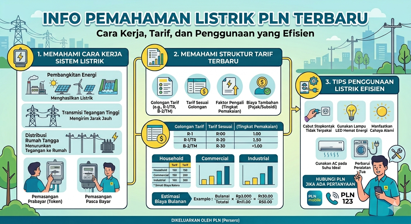 Info Pemahaman Listrik PLN Terbaru: Cara Kerja, Tarif, dan Penggunaan yang Efisien