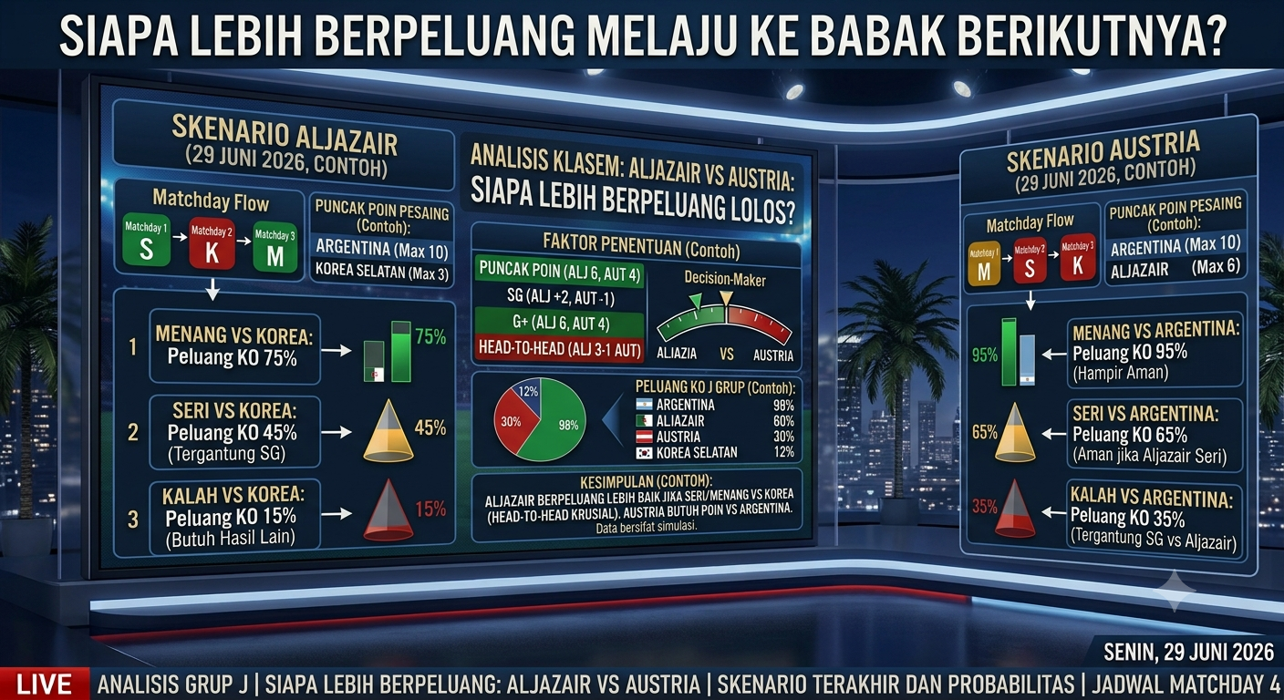 Analisis Klasemen Timnas Aljazair vs Austria: Siapa Lebih Berpeluang Melaju ke Babak Berikutnya?
