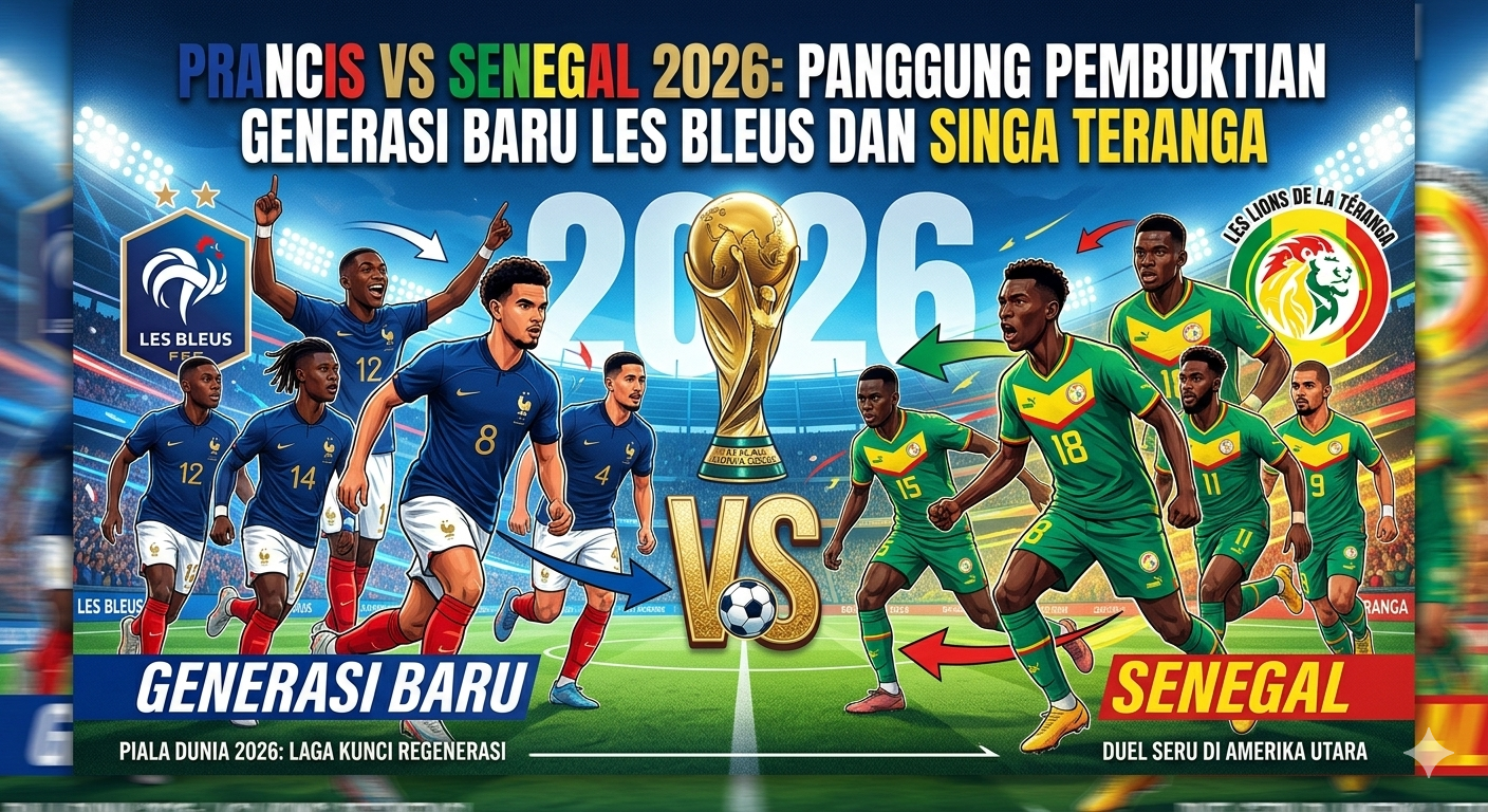 Prancis vs Senegal 2026: Panggung Pembuktian Generasi Baru Les Bleus dan Singa Teranga