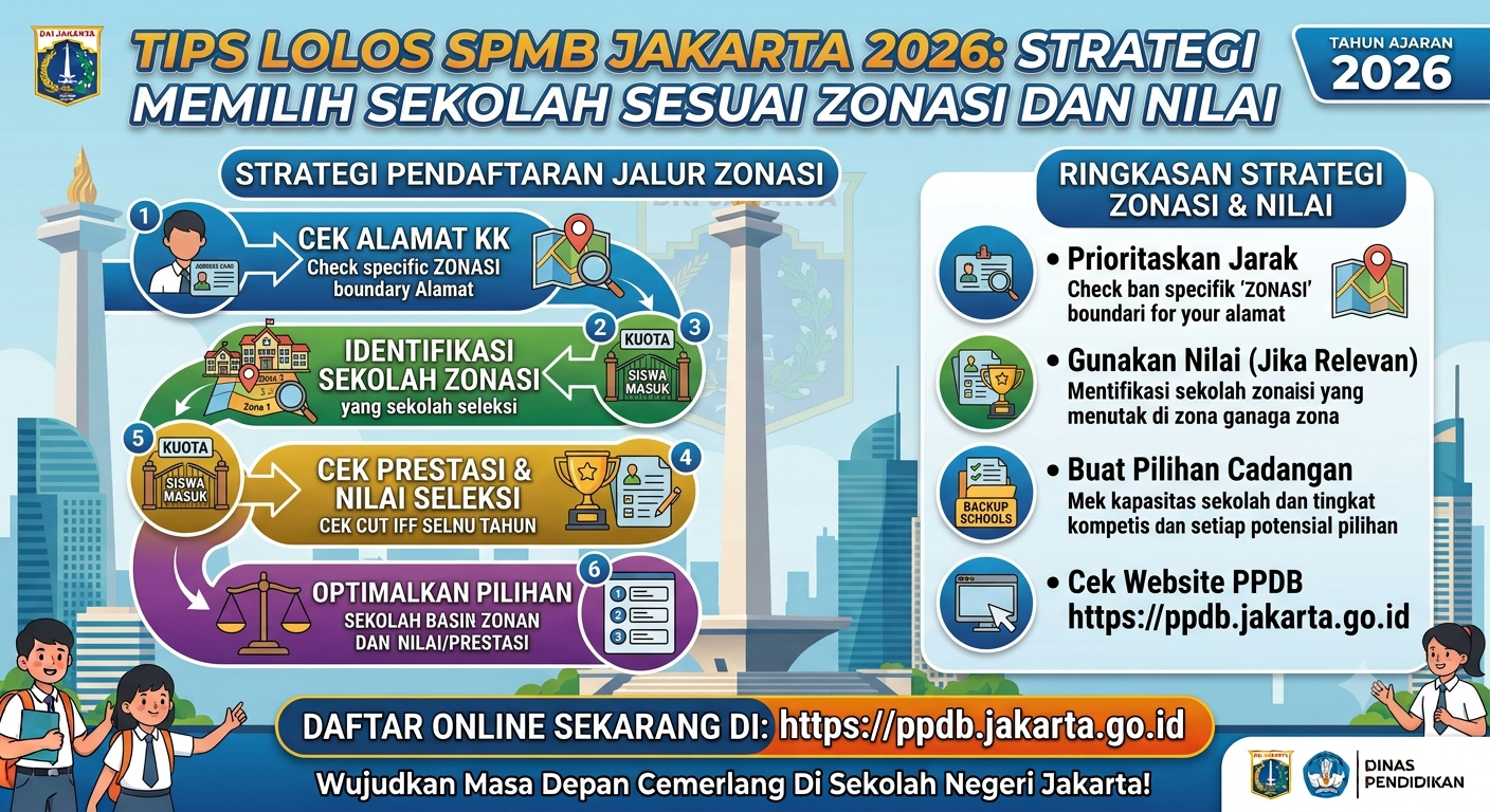 Tips Lolos SPMB Jakarta 2026: Strategi Memilih Sekolah Sesuai Zonasi dan Nilai