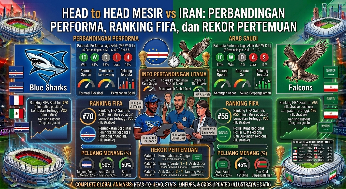 Head to Head Mesir vs Iran: Perbandingan Performa, Ranking FIFA, dan Rekor Pertemuan Kedua Tim