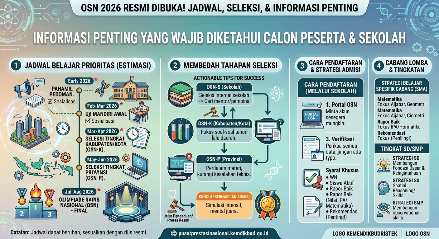 OSN 2026 Resmi Dibuka! Ini Jadwal, Mekanisme Seleksi, dan Informasi Penting yang Wajib Diketahui