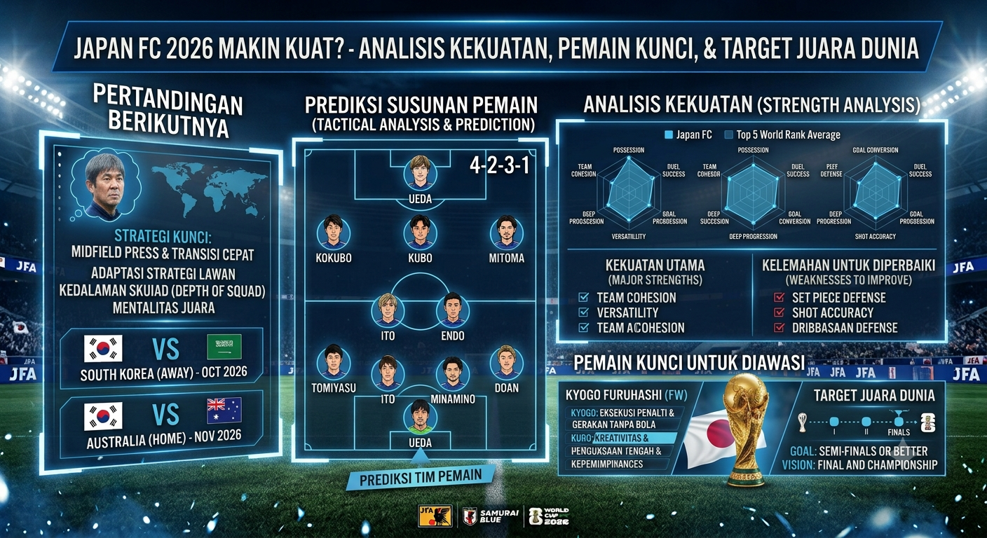 Japan FC 2026 Makin Kuat? Analisis Kekuatan, Pemain Kunci, dan Target Juara Dunia