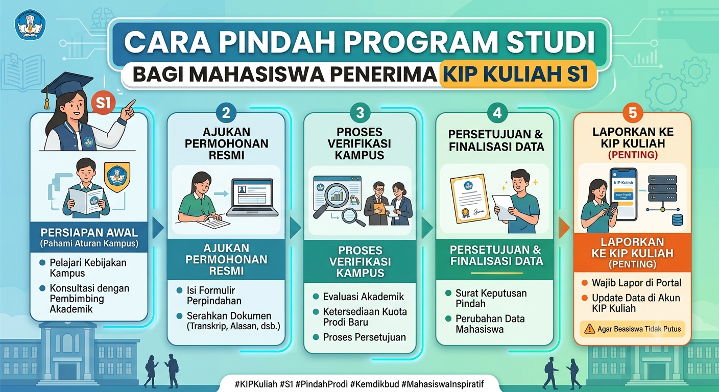 Cara Pindah Program Studi Bagi Mahasiswa Penerima KIP Kuliah S1