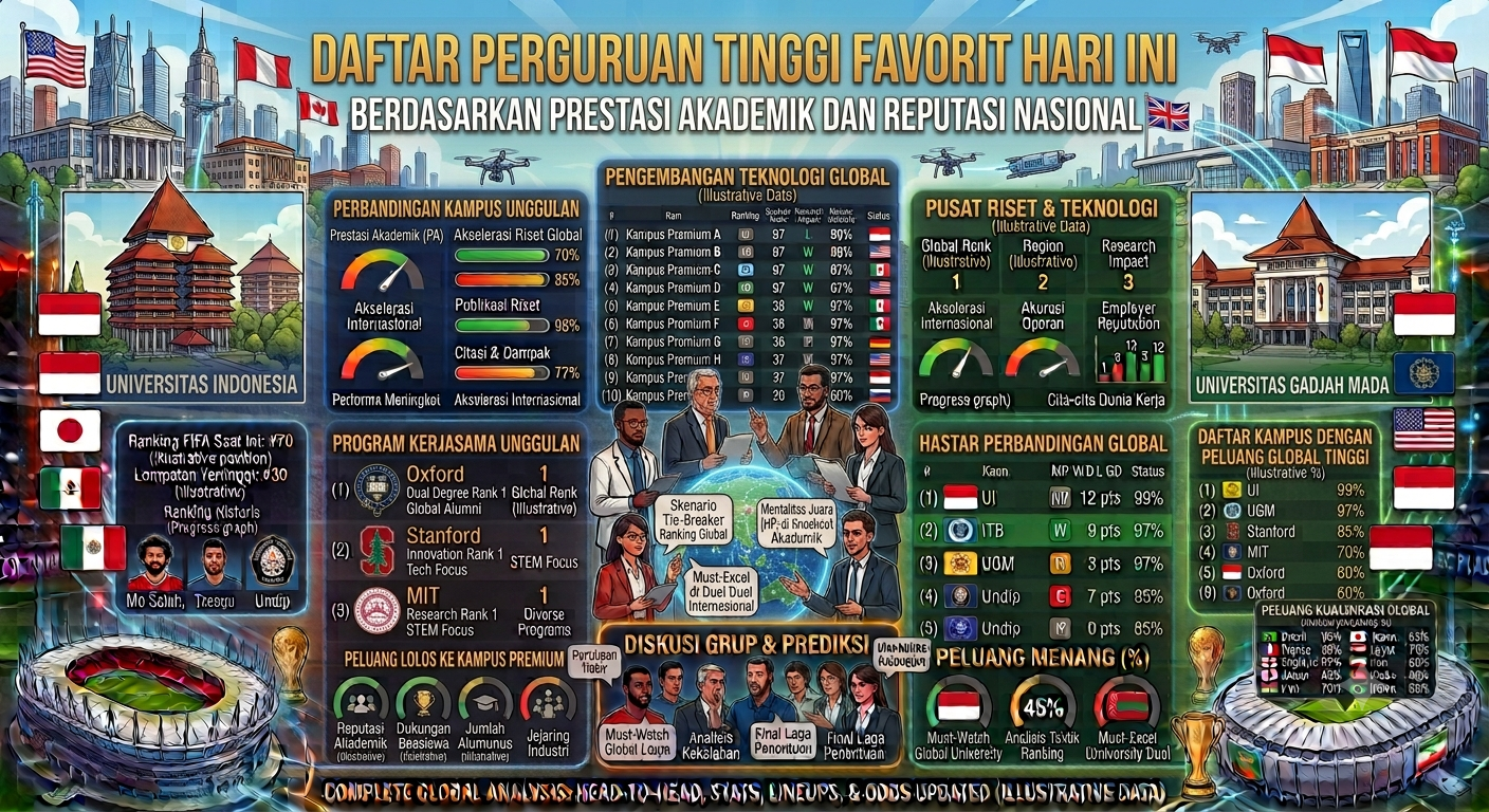 Daftar Perguruan Tinggi Favorit Hari Ini Berdasarkan Prestasi Akademik dan Reputasi Nasional