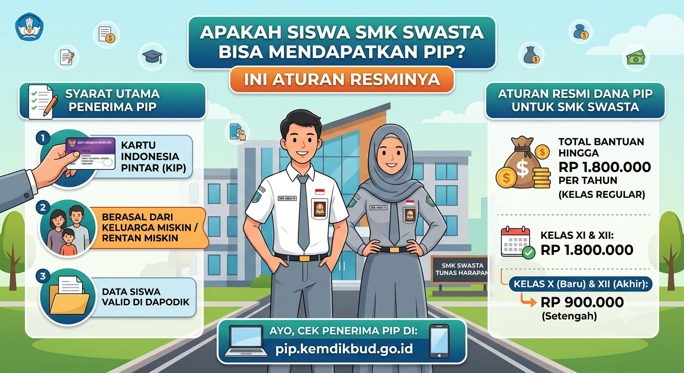 Aturan Resmi PIP: Tidak Membedakan Negeri atau Swasta