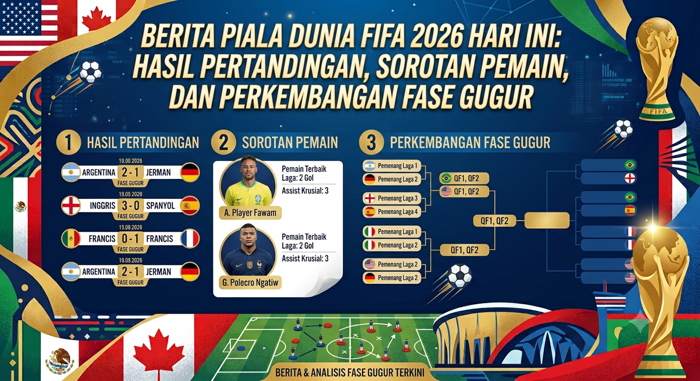 Berita Piala Dunia FIFA 2026 Hari Ini: Hasil Pertandingan, Sorotan Pemain, dan Perkembangan Fase Gugur