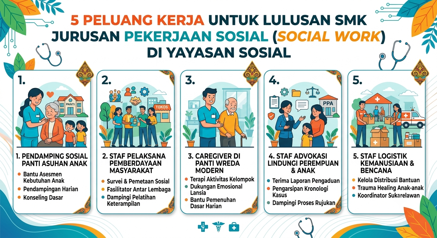 5 Peluang Kerja untuk Lulusan SMK Jurusan Pekerjaan Sosial (Social Work) di Yayasan Sosial