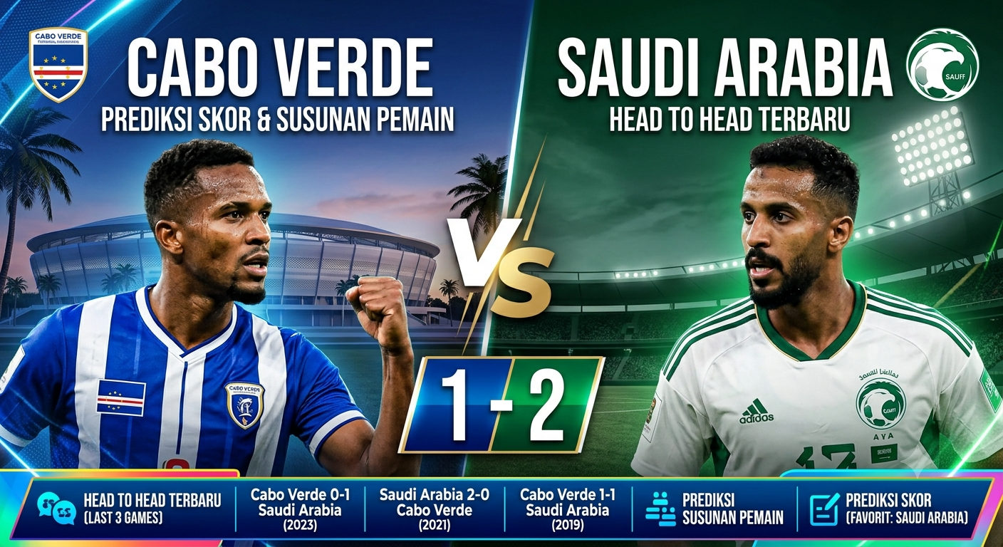Cabo Verde vs Saudi Arabia: Prediksi Skor, Susunan Pemain, dan Head to Head Terbaru