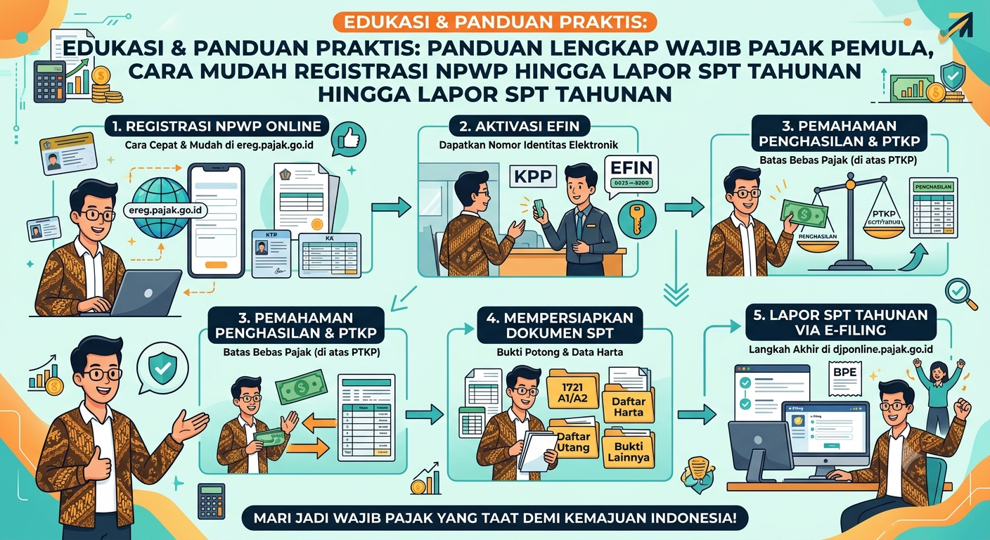 Edukasi & Panduan Praktis: Panduan Lengkap Wajib Pajak Pemula, Cara Mudah Registrasi NPWP hingga Lapor SPT Tahunan