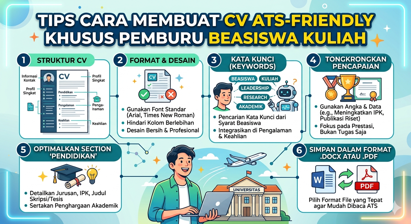 Tips Cara Membuat CV ATS-Friendly Khusus Pemburu Beasiswa Kuliah