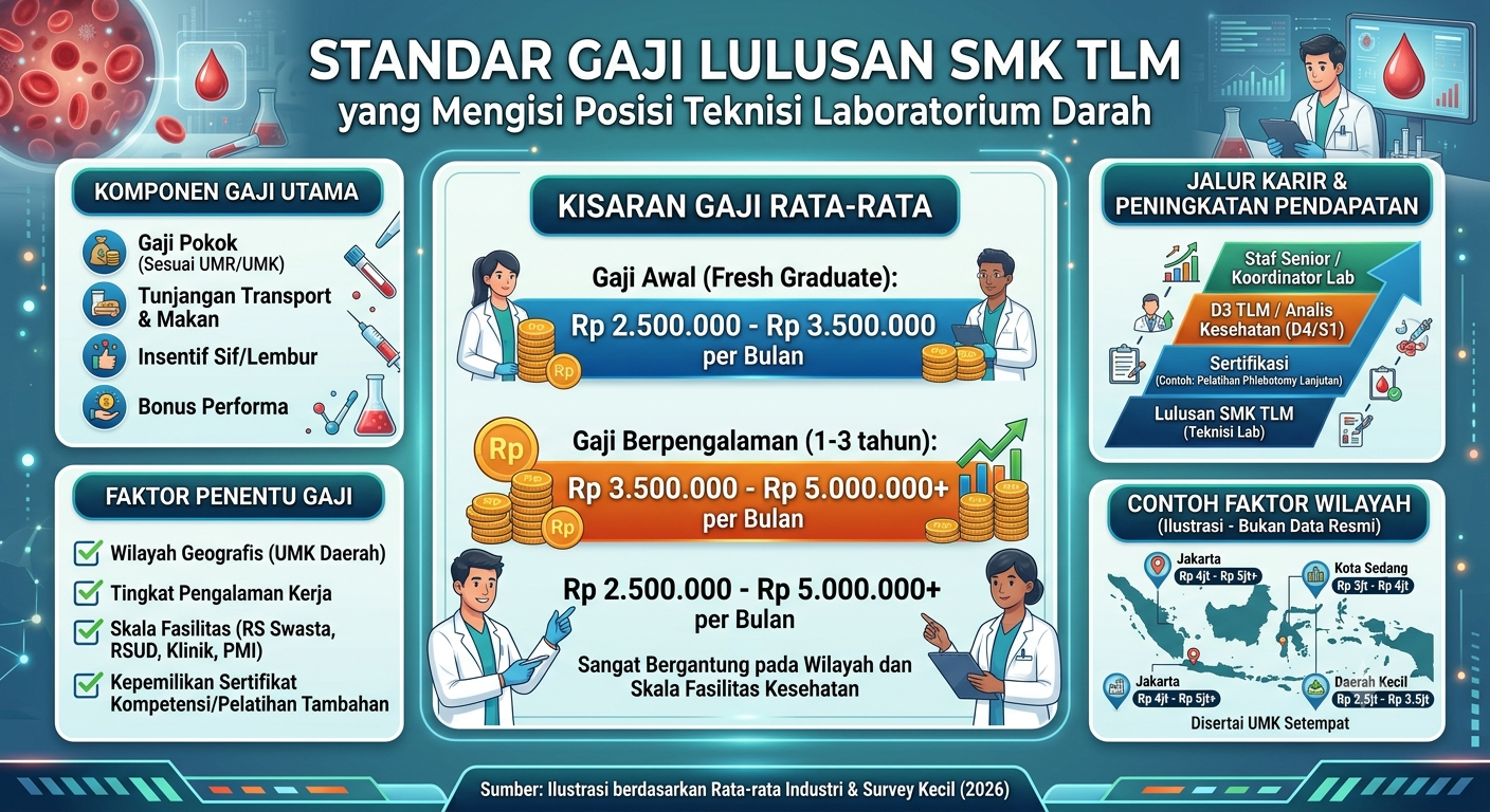 Standar Gaji Lulusan SMK TLM yang Mengisi Posisi Teknisi Laboratorium Darah