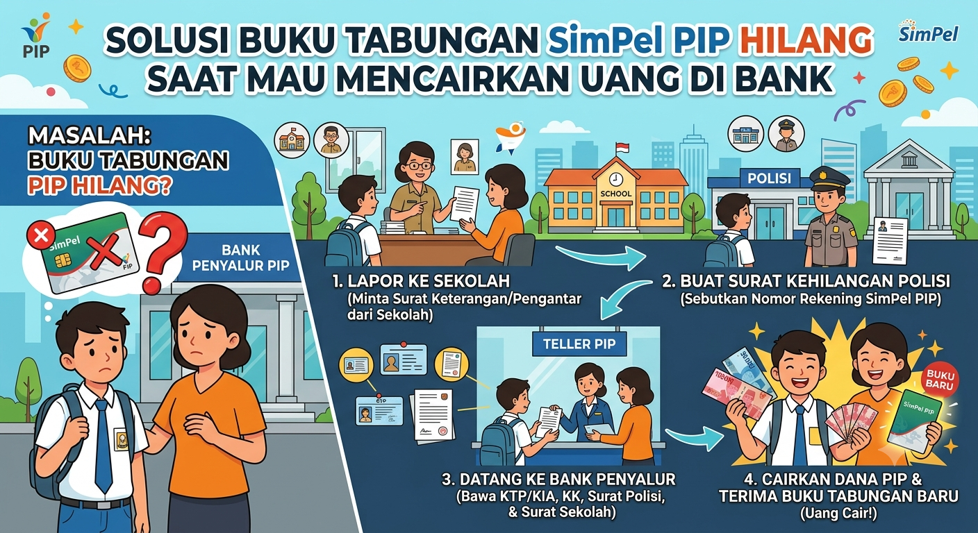Solusi Buku Tabungan SimPel PIP Hilang Saat Mau Mencairkan Uang di Bank