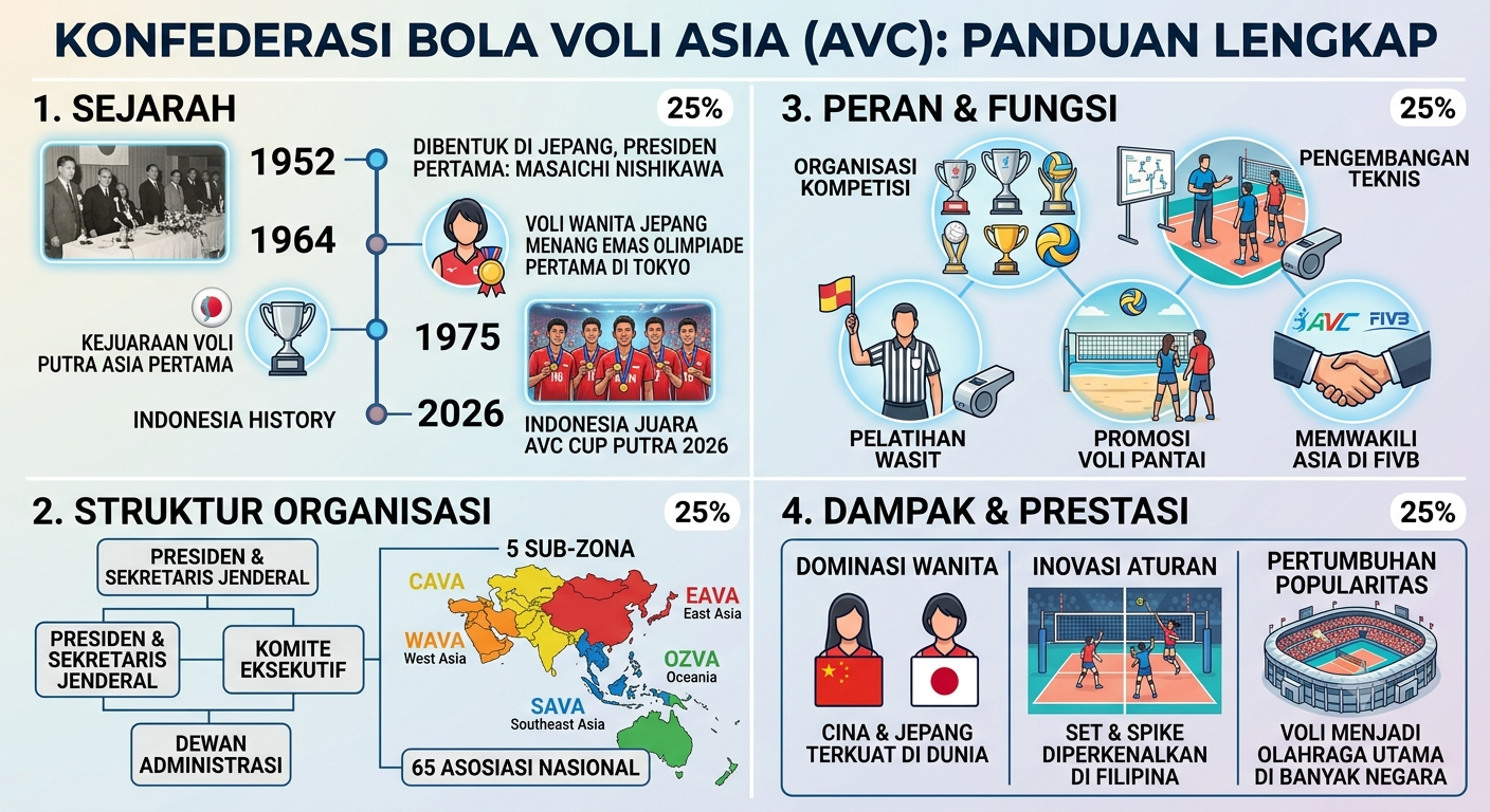 Konfederasi Bola Voli Asia (AVC): Sejarah, Struktur Organisasi, dan Perannya dalam Voli Asia