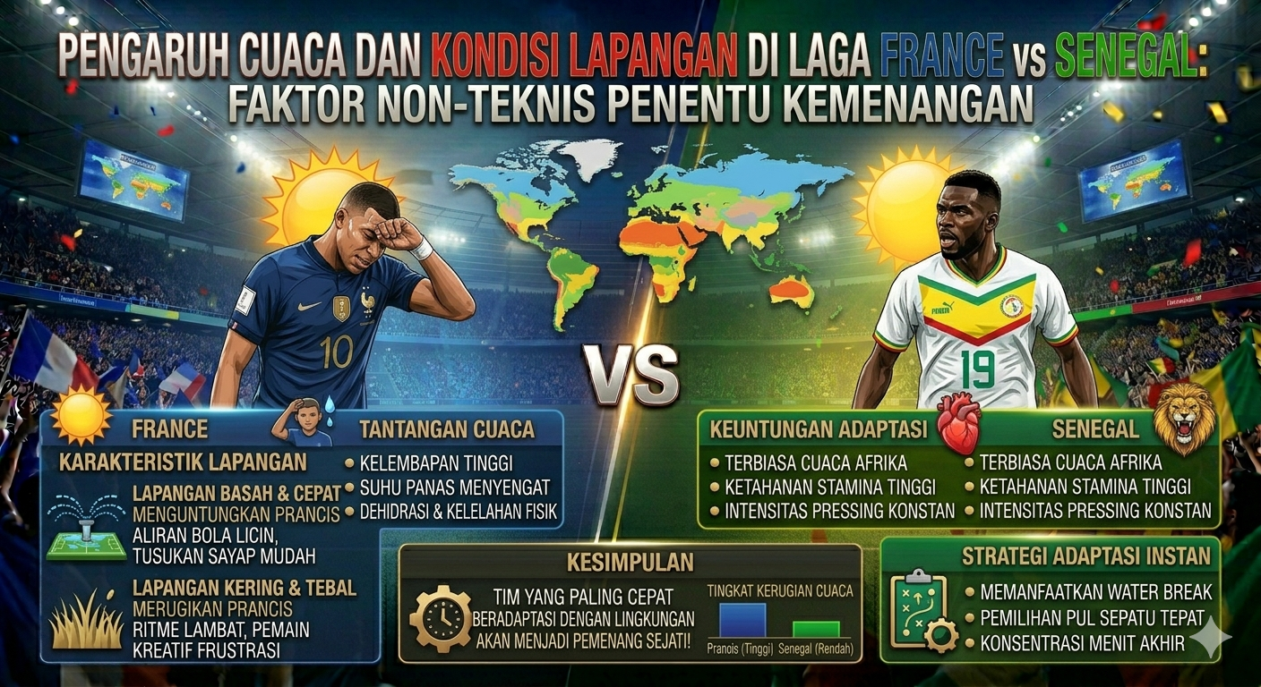 Pengaruh Cuaca dan Kondisi Lapangan di Laga France vs Senegal: Faktor Non-Teknis Penentu Kemenangan
