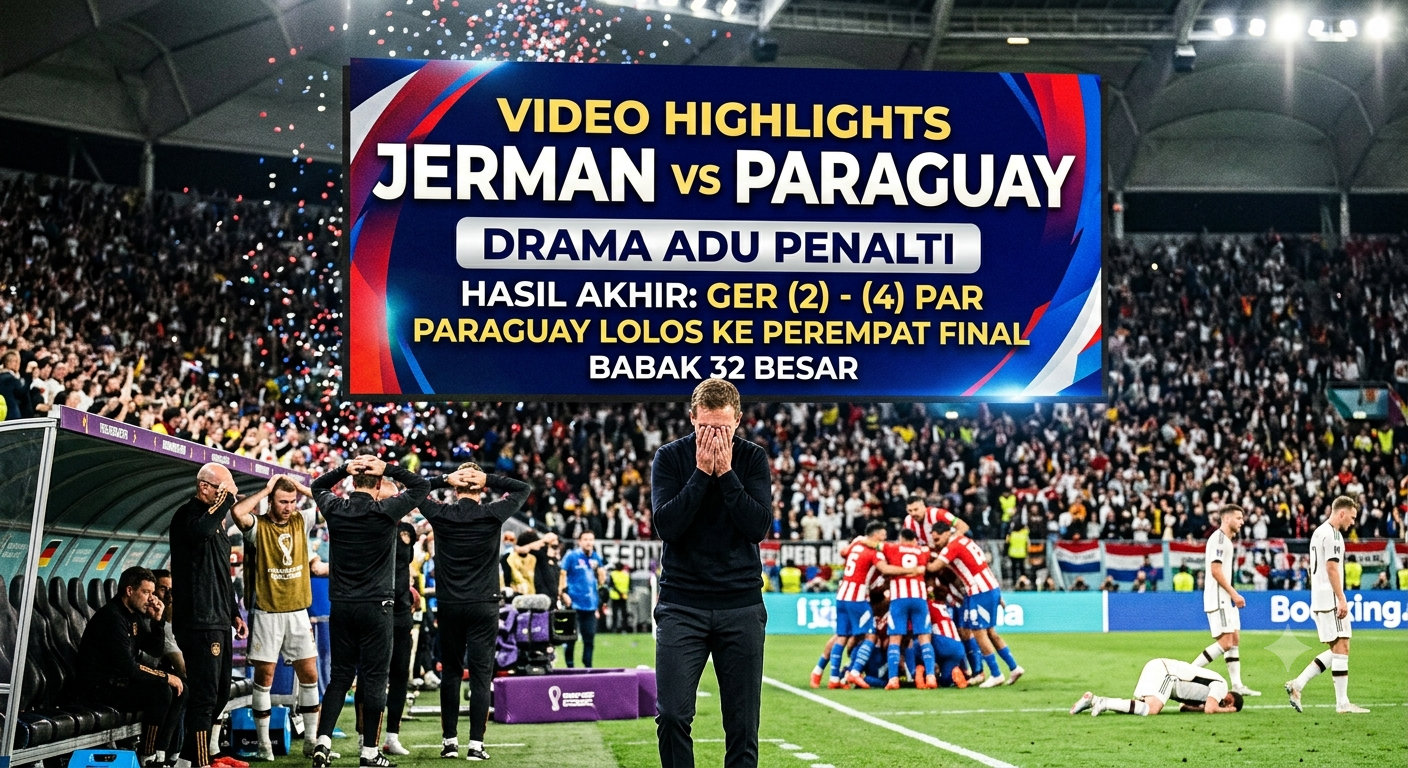 Video Highlights Jerman vs Paraguay: Drama Adu Penalti Sengit di Babak 32 Besar