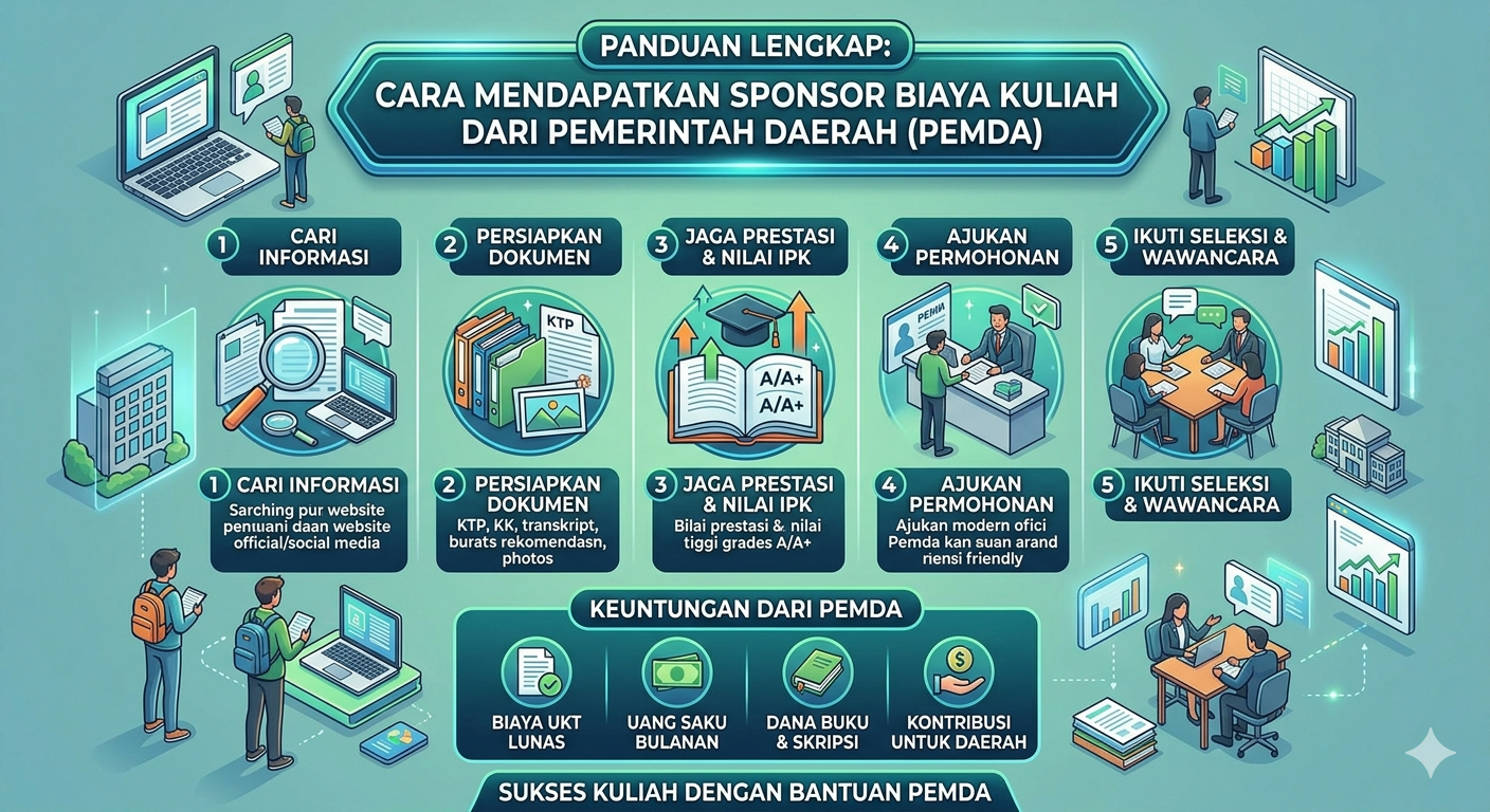 Cara Mendapatkan Sponsor Biaya Kuliah dari Pemerintah Daerah (Pemda)