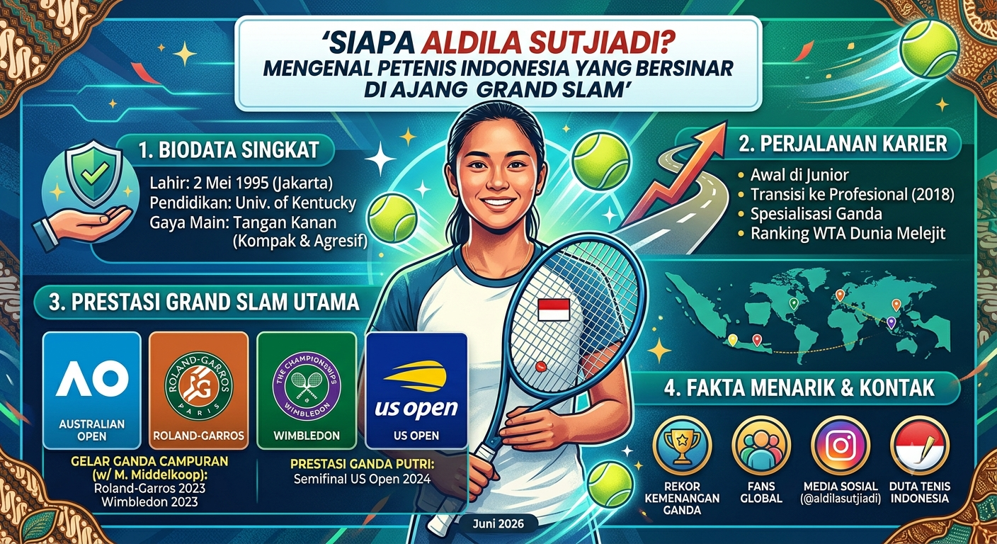 Siapa Aldila Sutjiadi? Mengenal Petenis Indonesia yang Bersinar di Ajang Grand Slam