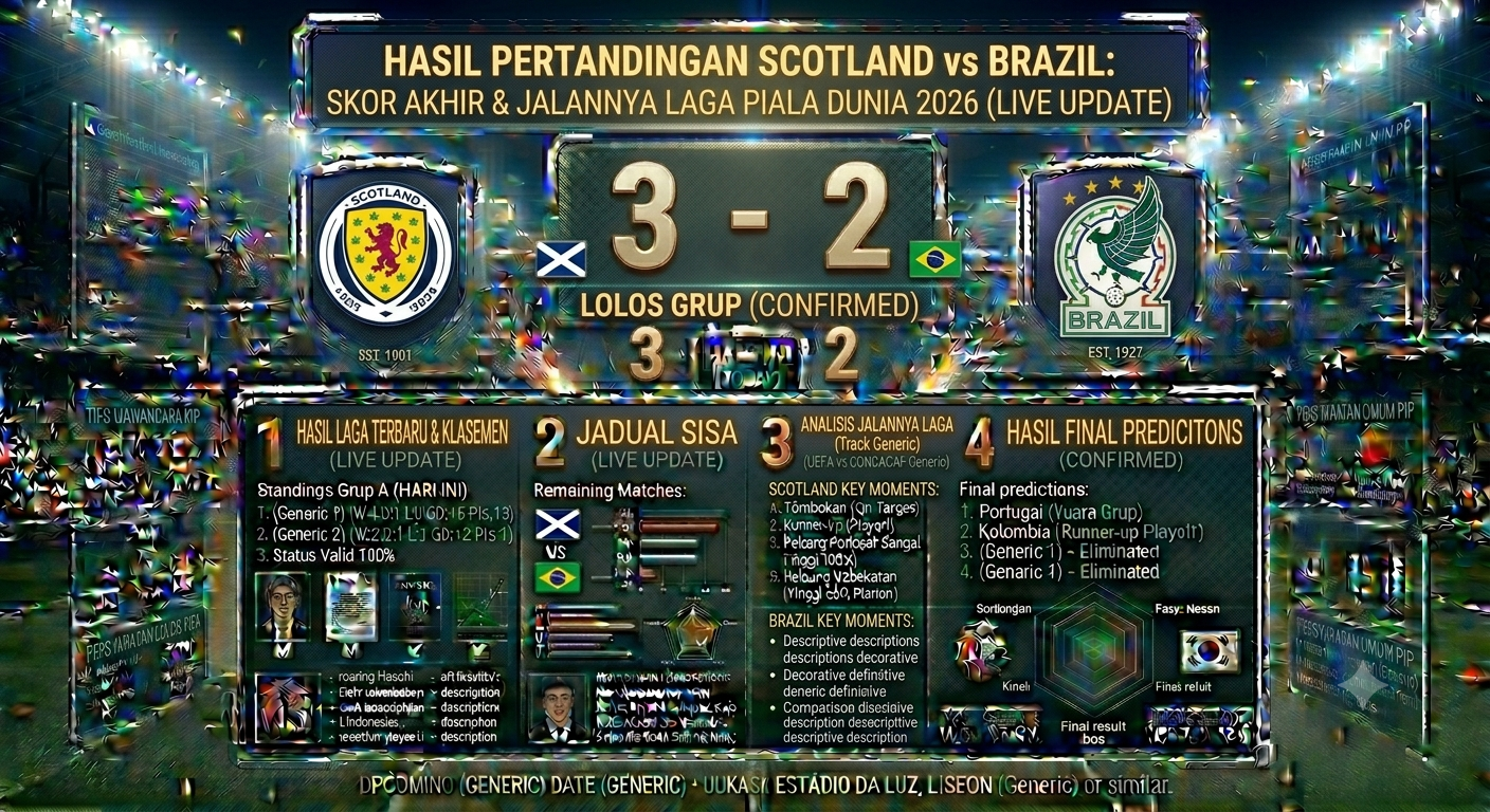 Scotland vs Brazil: Hasil Pertandingan, Skor Akhir, dan Jalannya Laga Piala Dunia 2026