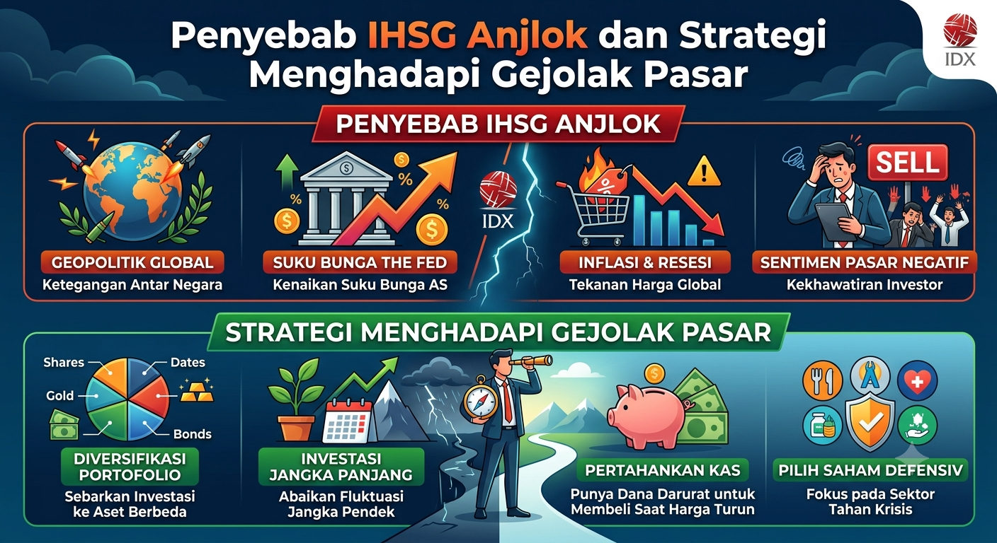 Penyebab IHSG Anjlok dan Strategi Menghadapi Gejolak Pasar Agar Tidak Rugi Besar