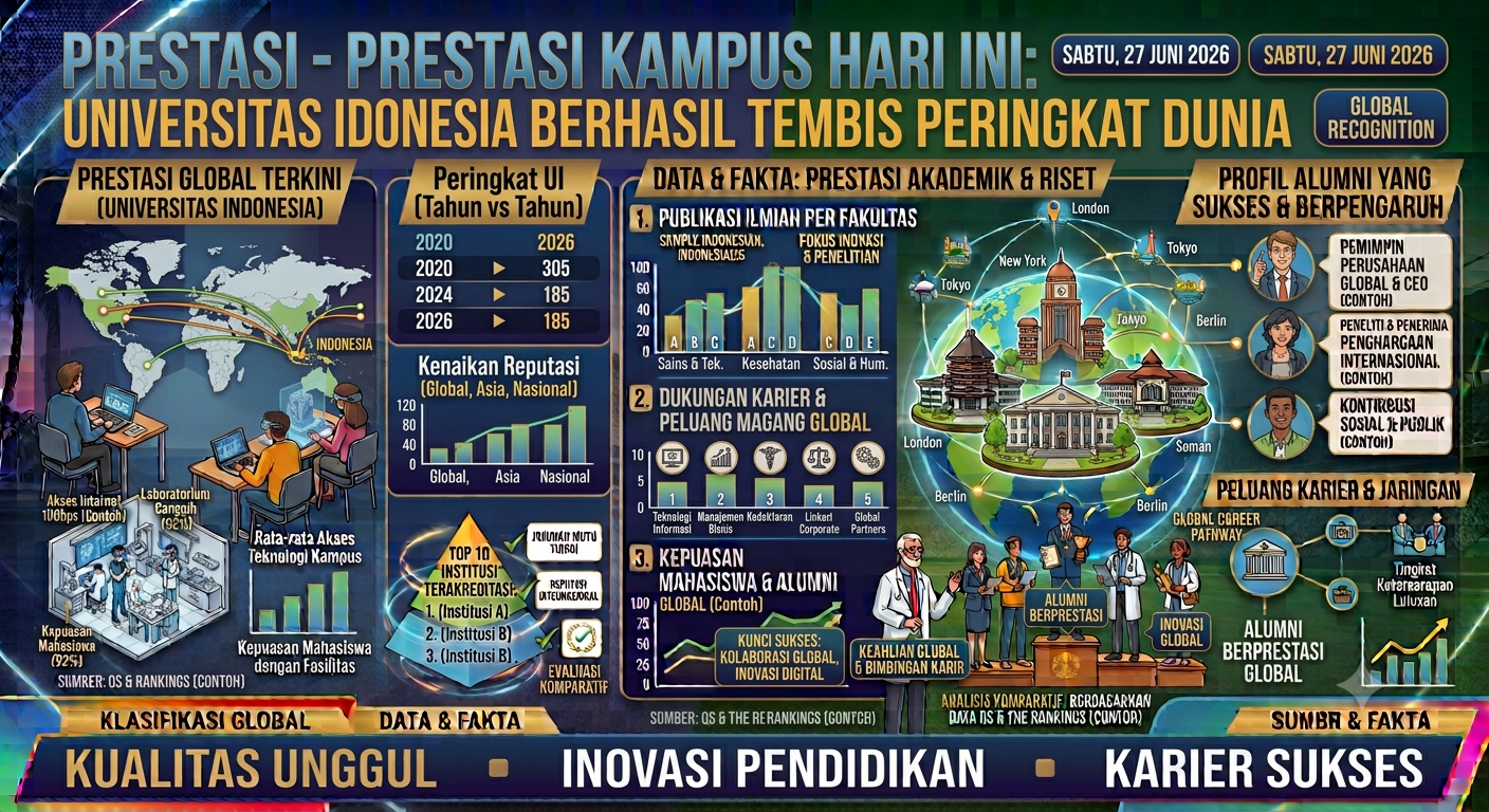 Prestasi Kampus Hari Ini yang Berhasil Menembus Peringkat Dunia