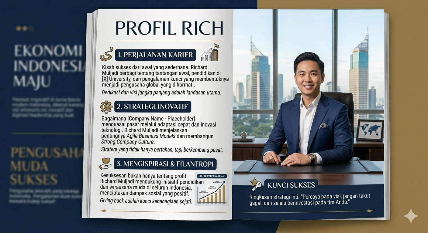 Richard Muljadi Sukses di Dunia Bisnis: Perjalanan Karier dan Strategi yang Menginspirasi