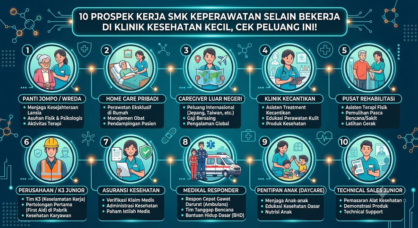 10 Prospek Kerja SMK Keperawatan Selain Bekerja di Klinik Kesehatan Kecil, Cek Peluang Ini!