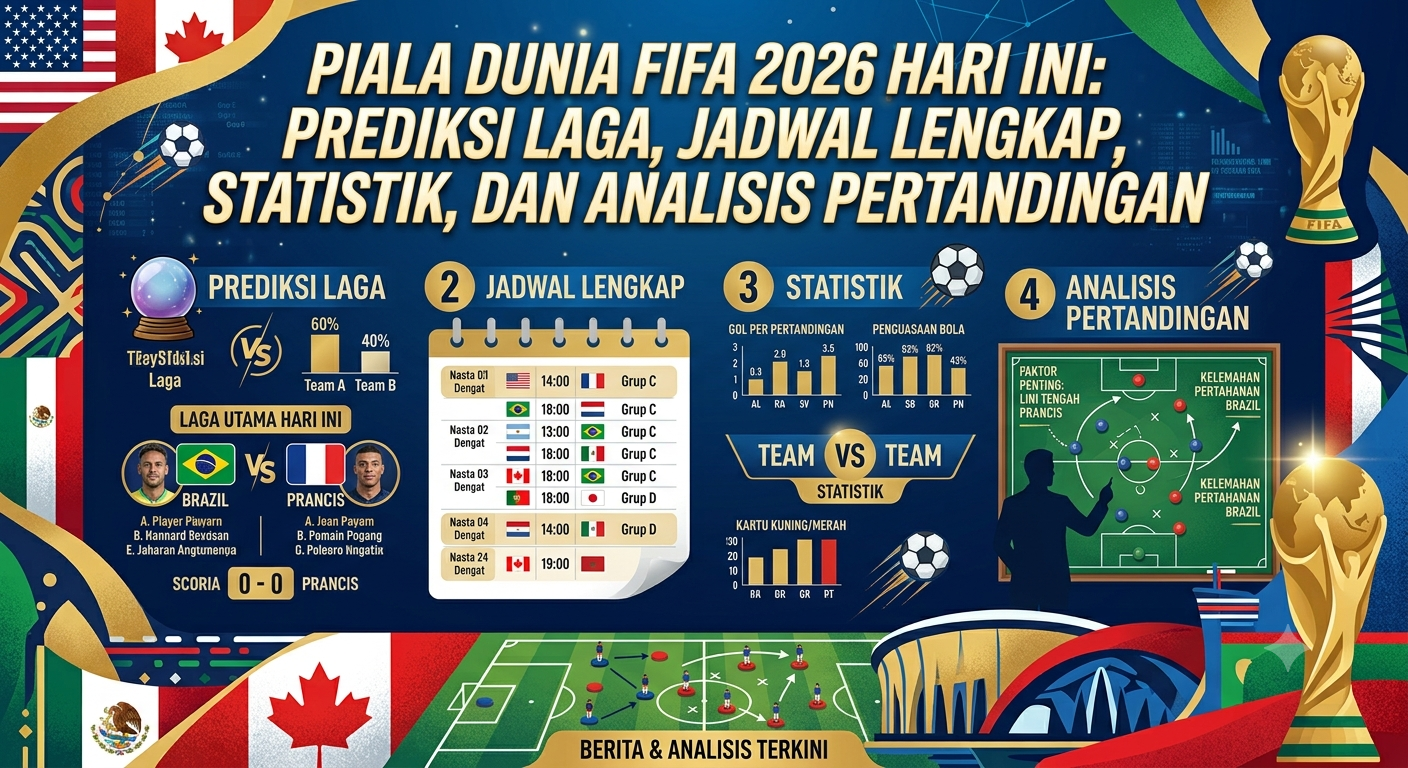 Piala Dunia FIFA 2026 Hari Ini: Prediksi Laga, Jadwal Lengkap, Statistik, dan Analisis Pertandingan