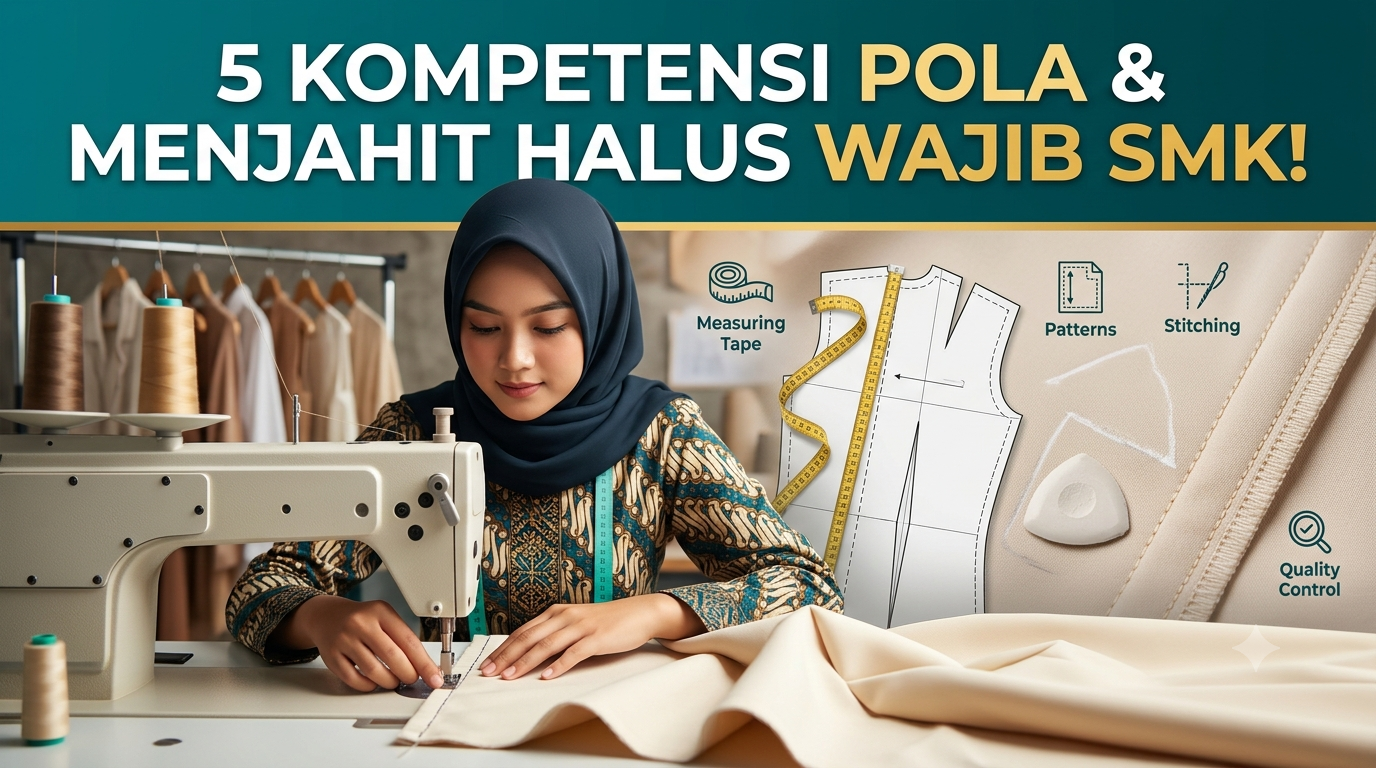 5 Kompetensi Pola Busana dan Teknik Menjahit Halus yang Wajib Dikuasai Siswa SMK Busana