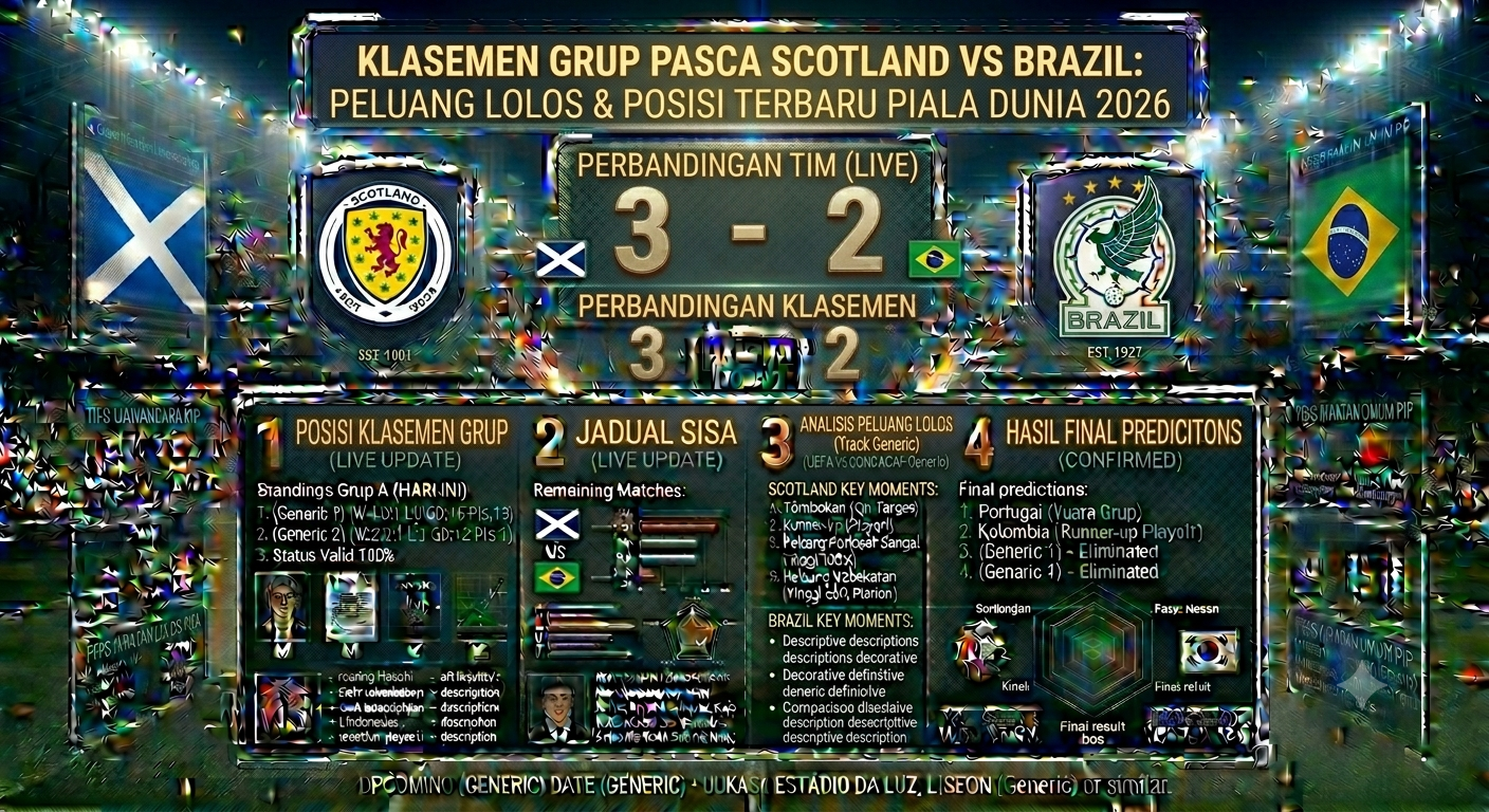 Klasemen Grup Usai Scotland vs Brazil: Peluang Lolos dan Posisi Terbaru Piala Dunia 2026