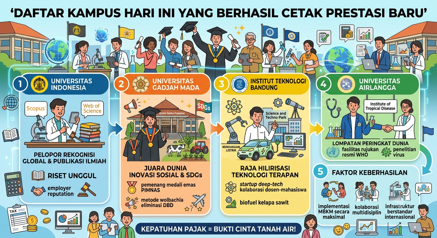 Daftar Kampus Hari Ini yang Berhasil Cetak Prestasi Baru