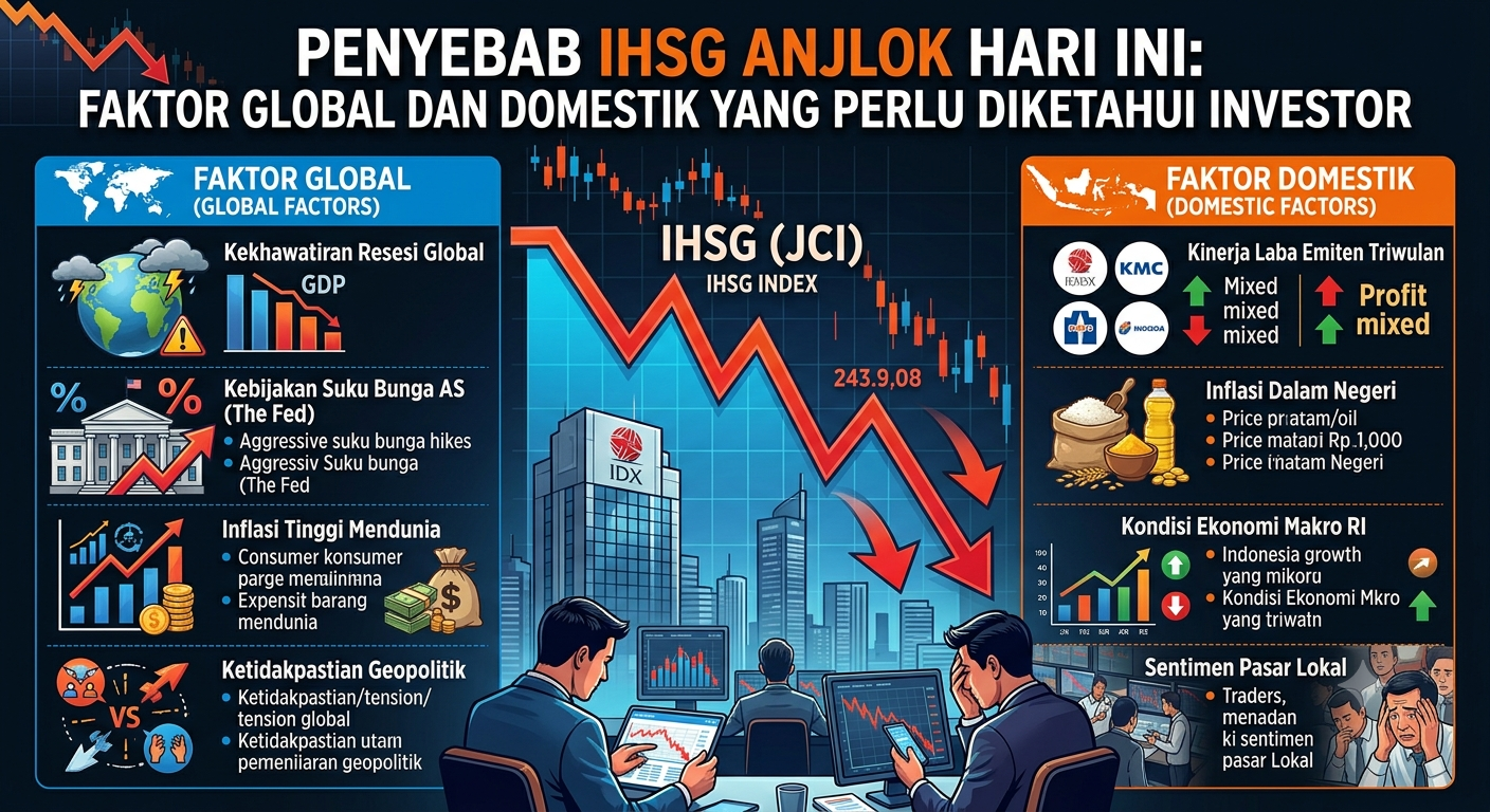 Penyebab IHSG Anjlok Hari Ini: Faktor Global dan Domestik yang Perlu Diketahui Investor