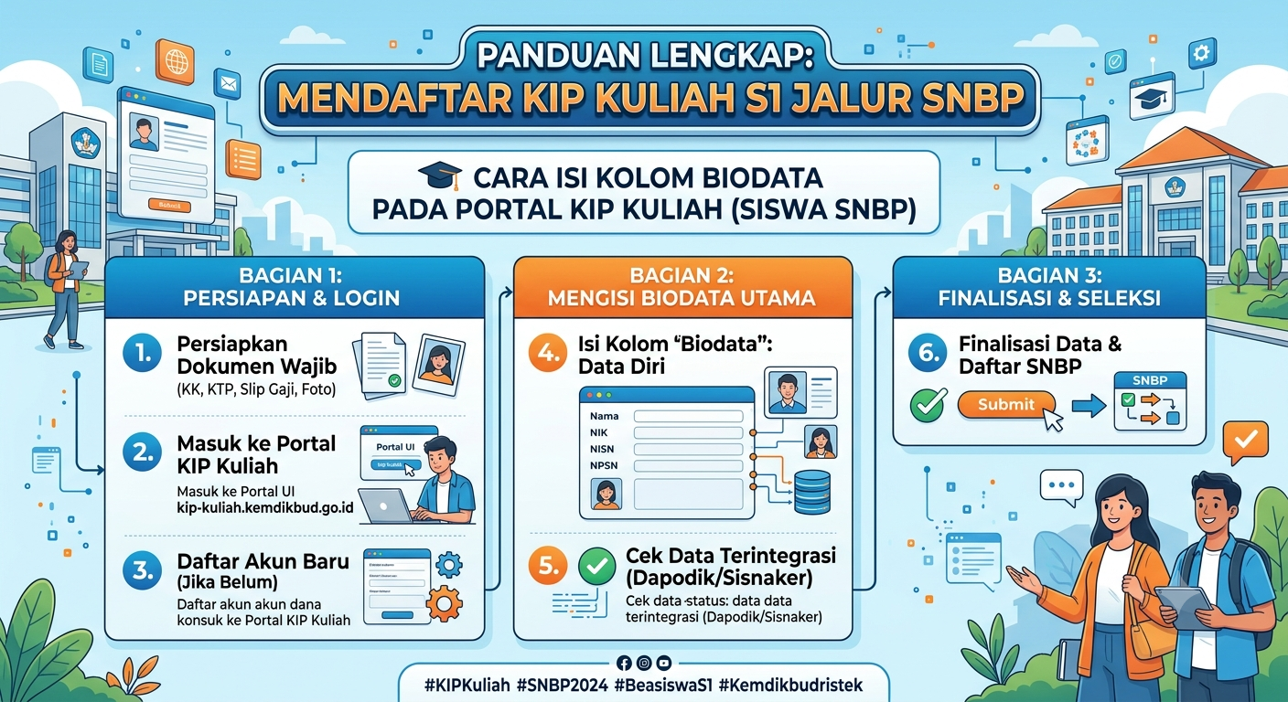 Cara Daftar KIP Kuliah S1 Jalur Mandiri PTN Seluruh Indonesia