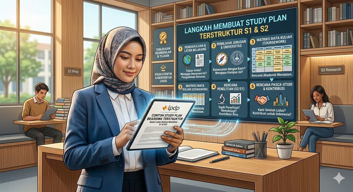 Contoh dan Cara Membuat Study Plan Beasiswa yang Terstruktur untuk S1 & S2