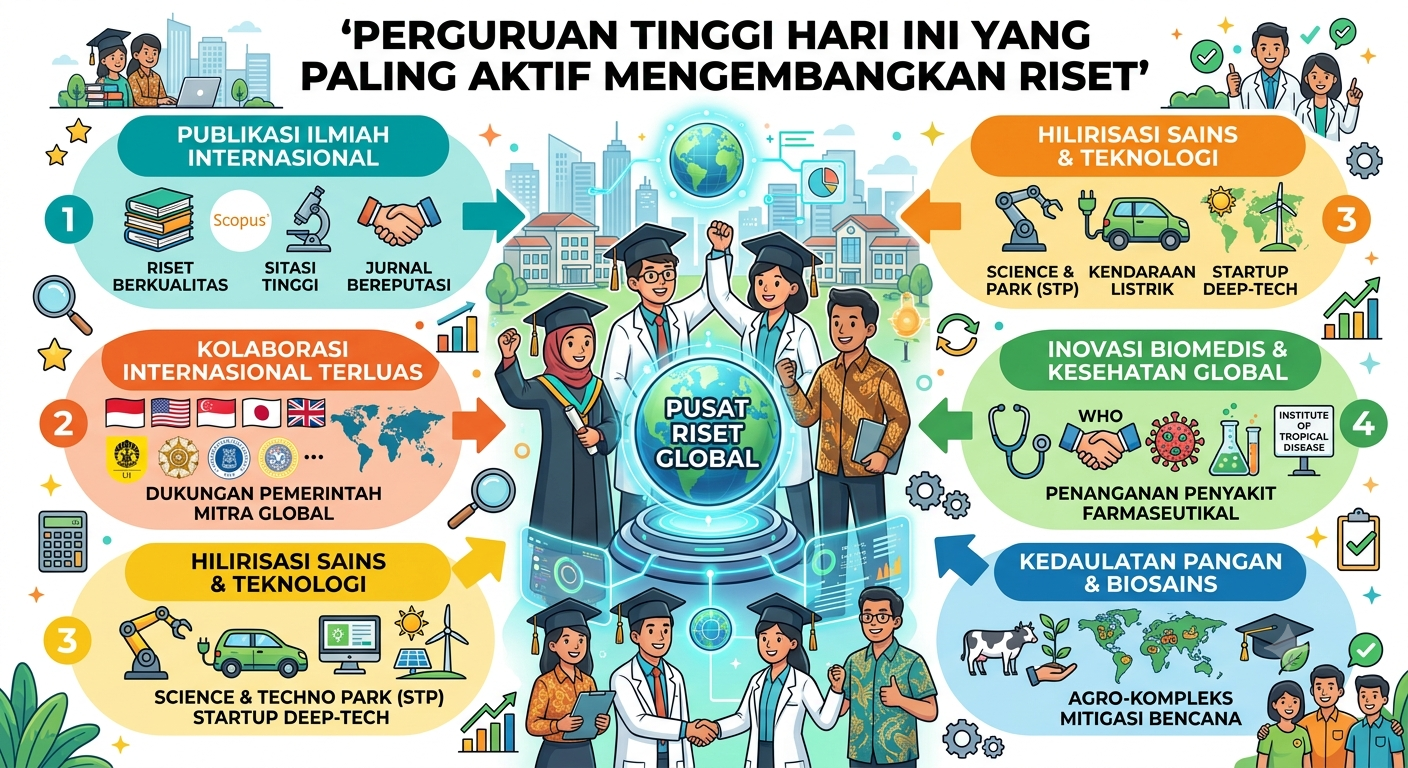 Perguruan Tinggi Hari Ini yang Paling Aktif Mengembangkan Riset
