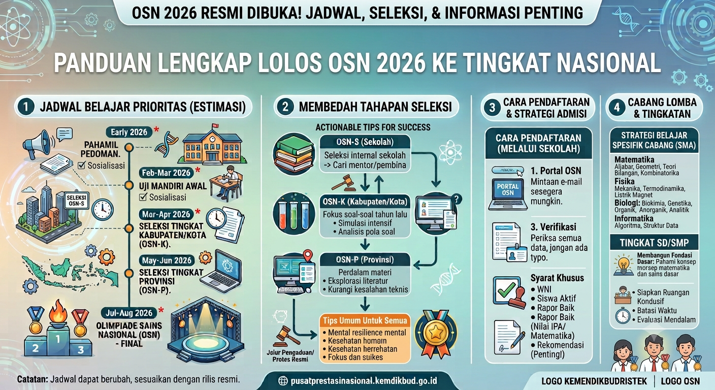Cara Mempersiapkan Diri Menghadapi Olimpiade Sains Nasional 2026 agar Lolos ke Tingkat Nasional