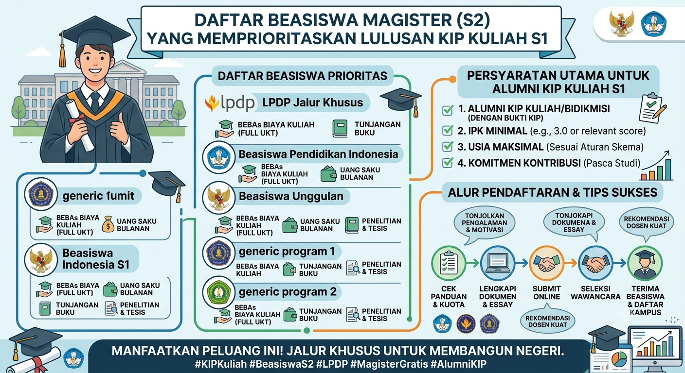 Daftar Beasiswa Magister (S2) yang Memprioritaskan Lulusan KIP Kuliah S1