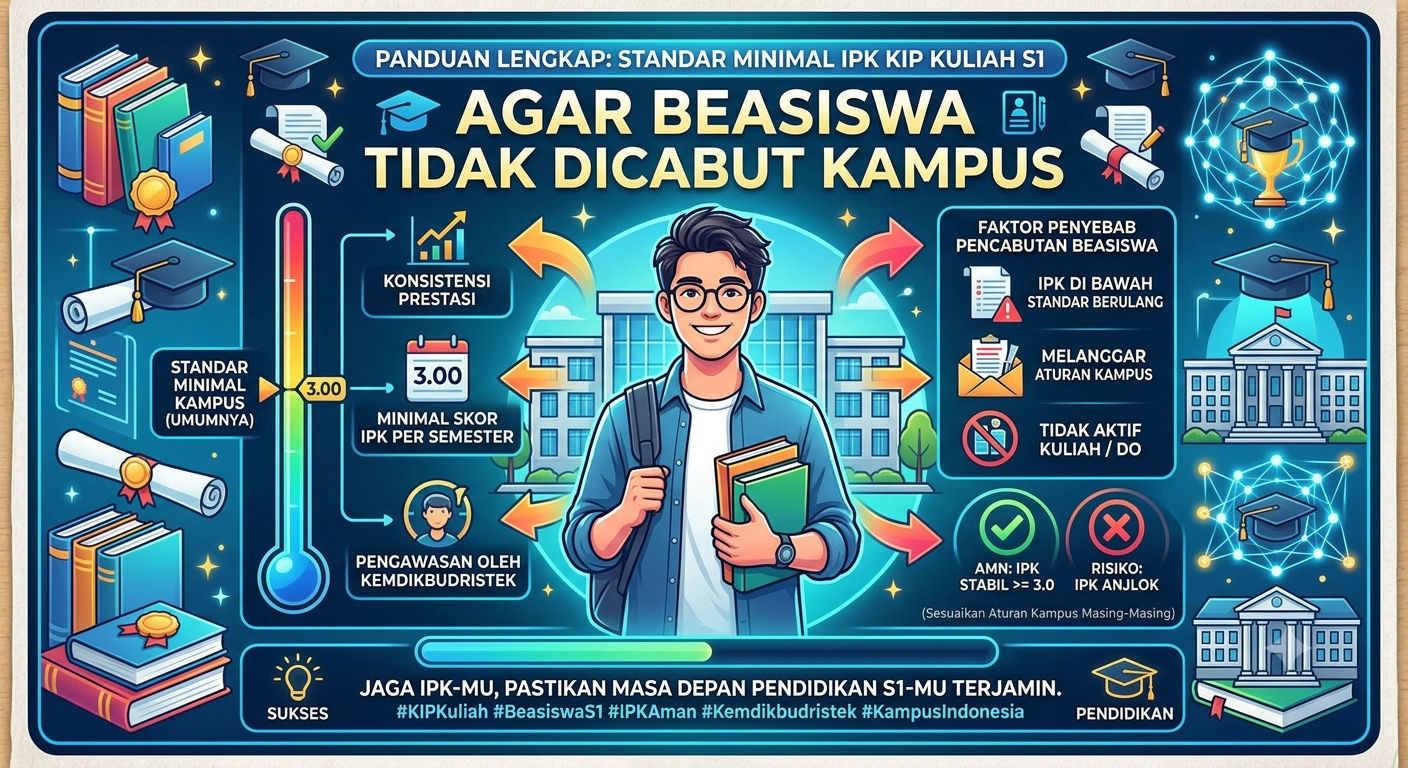 Standar Minimal IPK KIP Kuliah S1 Agar Beasiswa Tidak Dicabut Kampus
