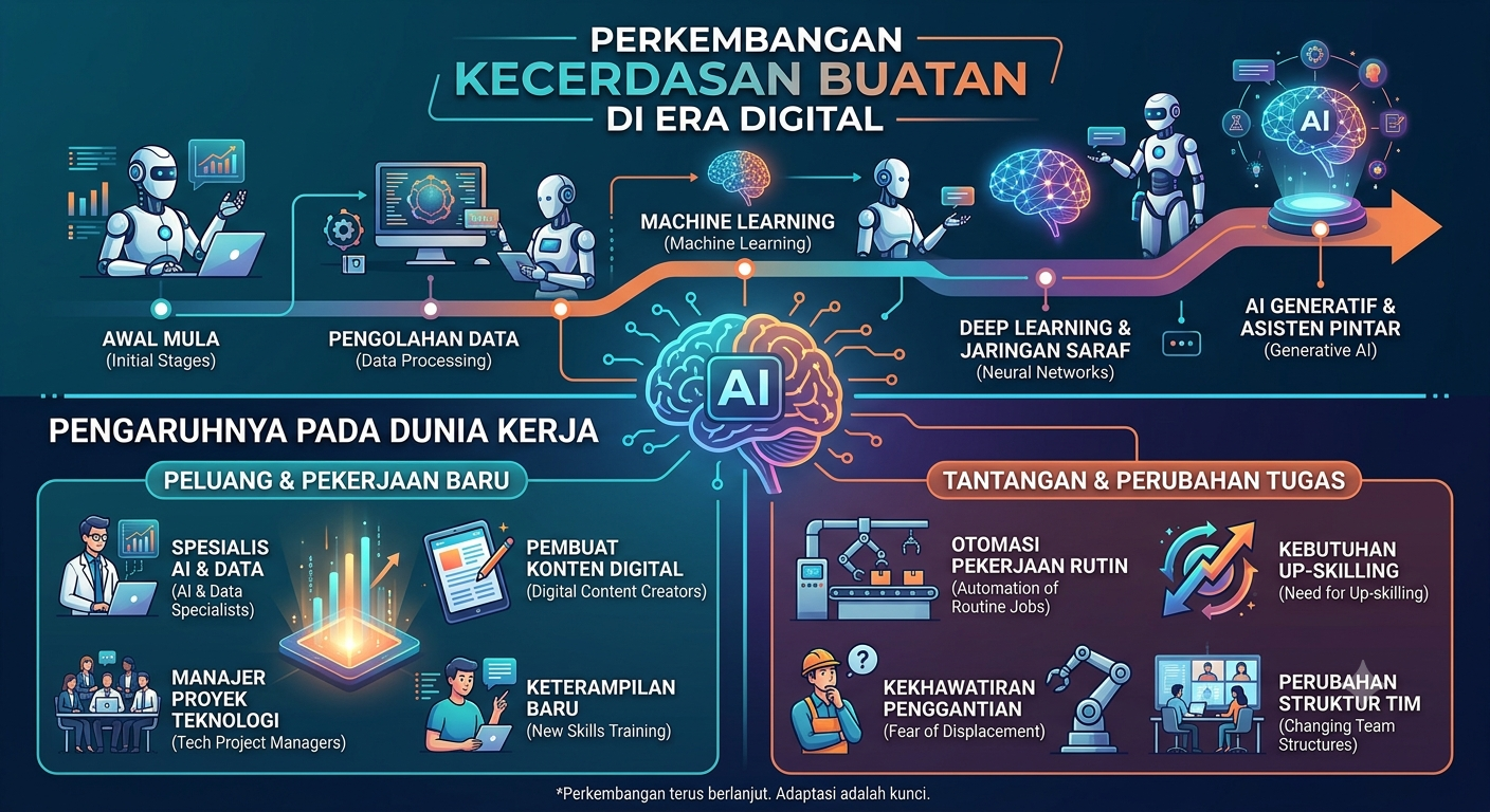 Perkembangan Kecerdasan Buatan di Era Digital dan Pengaruhnya pada Dunia Kerja