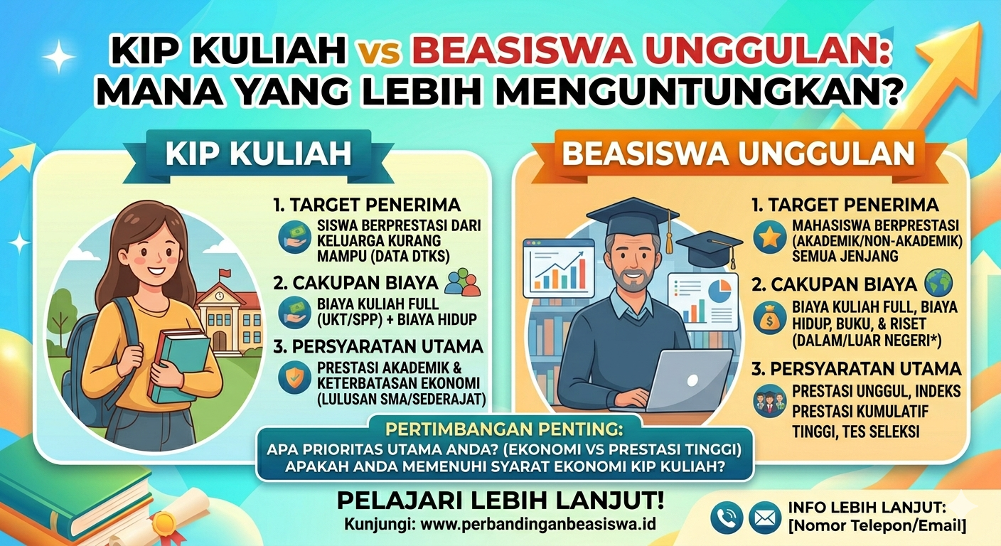 KIP Kuliah vs Beasiswa Unggulan: Mana yang Lebih Menguntungkan?