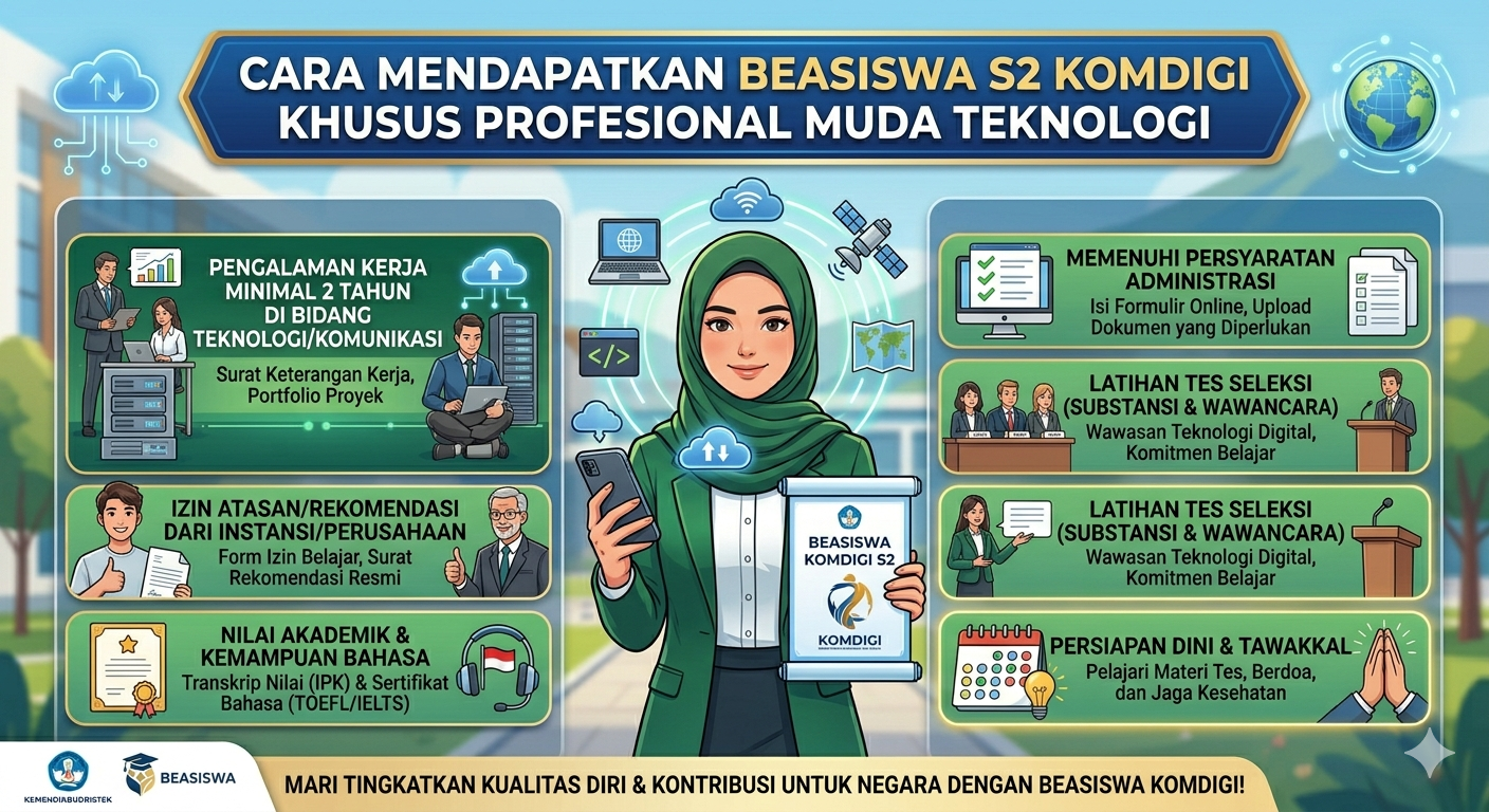 Cara Mendapatkan Beasiswa S2 Komdigi Khusus Profesional Muda Teknologi