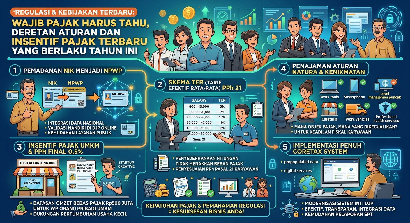 Regulasi & Kebijakan Terbaru: Wajib Pajak Harus Tahu, Deretan Aturan dan Insentif Pajak Terbaru yang Berlaku Tahun Ini