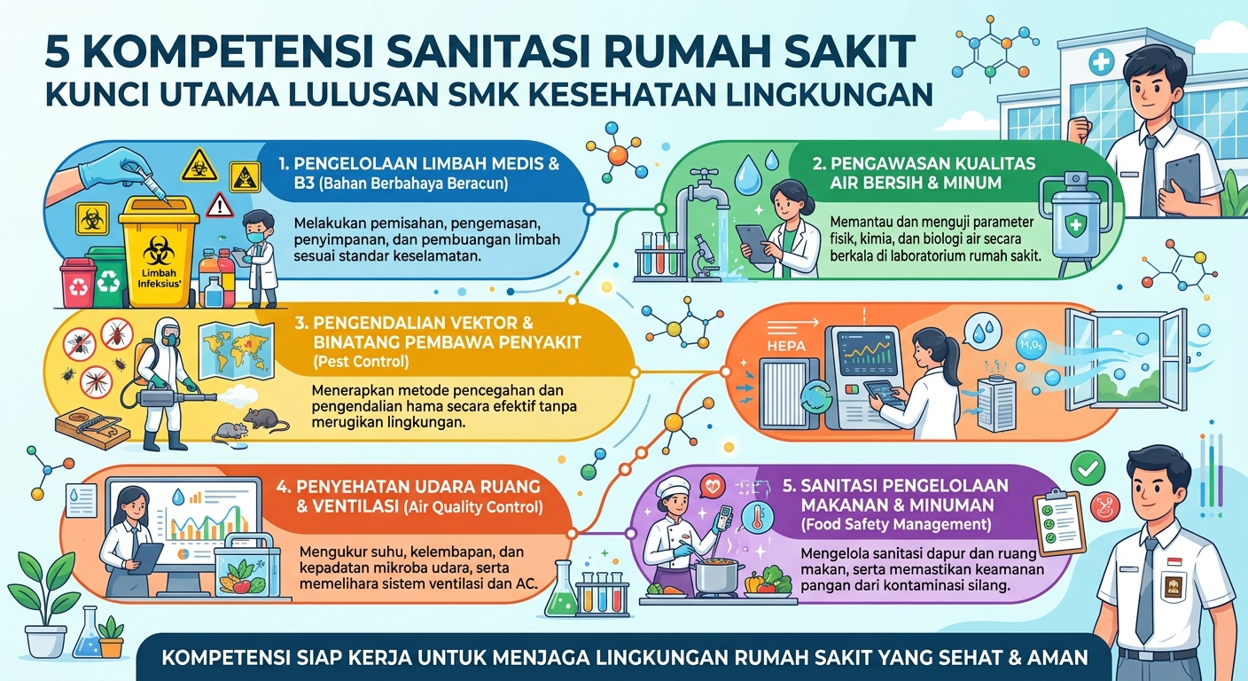 5 Kompetensi Sanitasi Rumah Sakit Kunci Utama Lulusan SMK Kesehatan Lingkungan