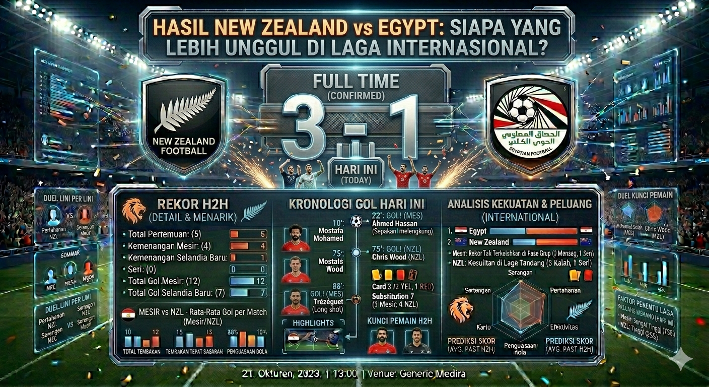 Hasil New Zealand vs Egypt: Siapa yang Lebih Unggul di Laga Internasional?