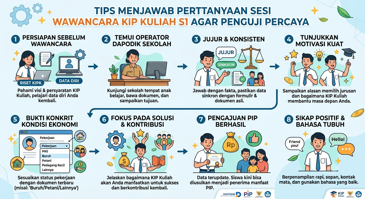 Tips Menjawab Pertanyaan Sesi Wawancara KIP Kuliah S1 Agar Penguji Percaya
