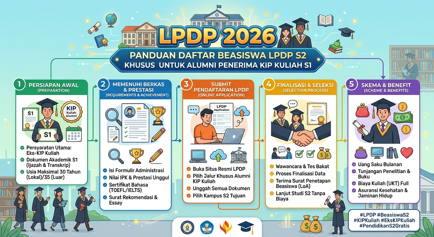 Panduan Daftar Beasiswa LPDP S2 Khusus untuk Alumni Penerima KIP Kuliah S1