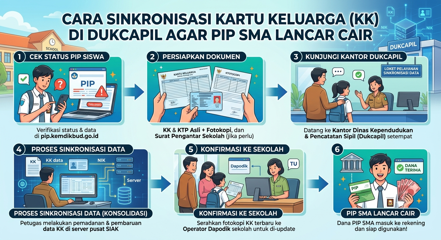 Cara Sinkronisasi Kartu Keluarga (KK) di Dukcapil Agar PIP SMA Lancar Cair