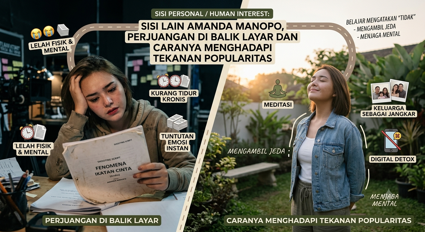 Sisi Personal / Human Interest: Sisi Lain Amanda Manopo, Perjuangan di Balik Layar dan Caranya Menghadapi Tekanan Popularitas