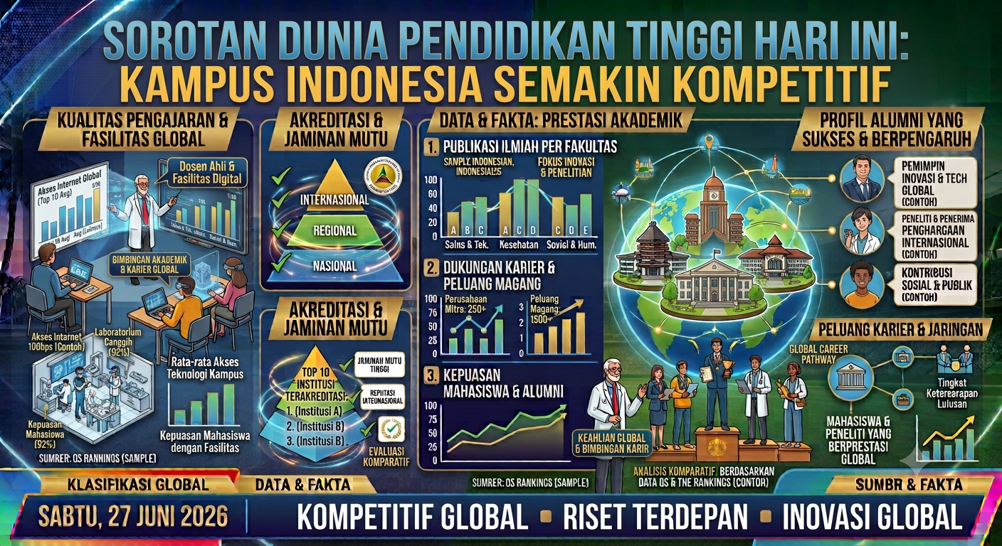 Sorotan Dunia Pendidikan Tinggi Hari Ini: Kampus Indonesia Semakin Kompetitif